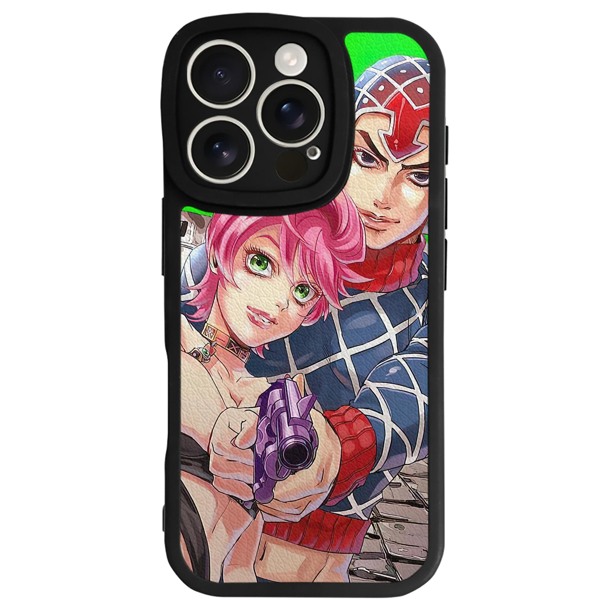 （画像用） ジョジョの奇妙な冒険 JoJo's Bizarre Adventure 【iPhone 16シリーズ対応】シリコンスマホケース（レザー調） 材質：シリコン